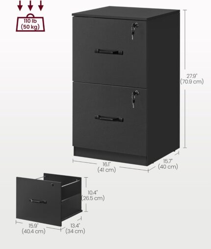 2-Drawer Locking File Cabinet - detail 1