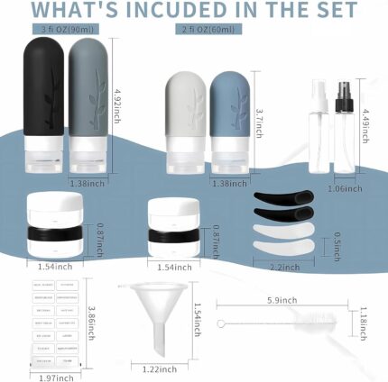 18-Piece TSA Travel Bottle Set - detail 1