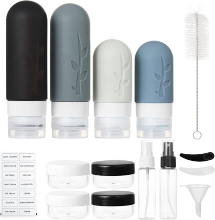 18-Piece TSA Travel Bottle Set