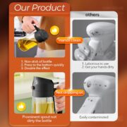 2-in-1 Glass Olive Oil Sprayer, 16 oz - detail 5