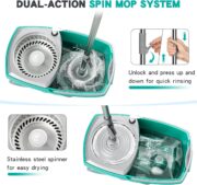 Spin Mop and Bucket Set with 6 Microfiber Heads - detail 2