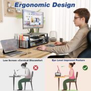 2-Tier Monitor Stand Desk Organizer - detail 1