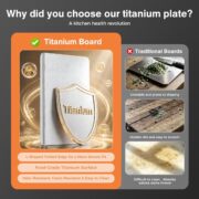 Pure Titanium Cutting Board, Double-Sided 16×12 in - detail 2
