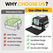Extra-Large Stainless Steel Litter Box with Lid - detail 5