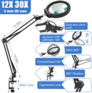 LED Magnifying Desk Lamp with Clamp - detail 5