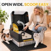 Extra-Large Stainless Steel Litter Box with Lid - detail 4
