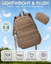 15.6" Quilted Travel Laptop Backpack - detail 3